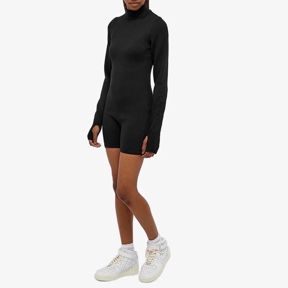 Nike Every Stitch Considered $400 Black Women's Bodysuit Made in Italy Jumpsuit - Picture 7 of 7
